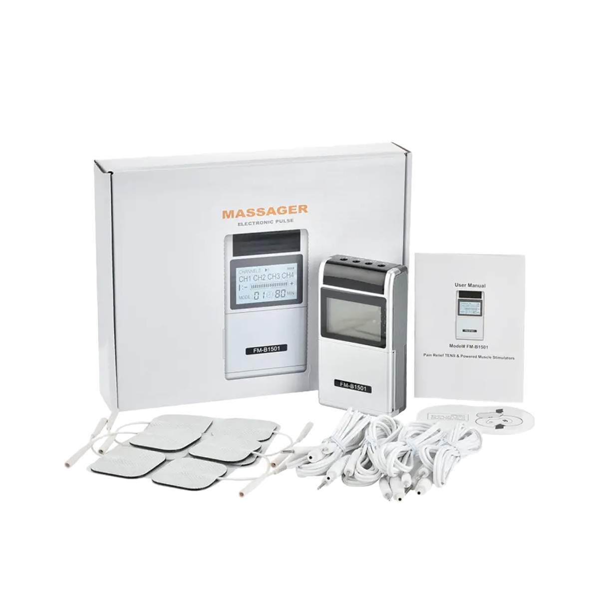 Tens Ems Muscle Steamulator 15 Mode 4 Output 8 Pad Pain Relief Electric Pulse Impulse Massure Machine Machine Machine Electrotherapy Machine